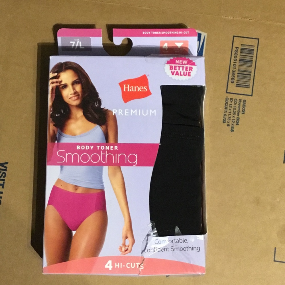 Hanes Premium Women's Body Toner Smoothing Hi-Cut Briefs